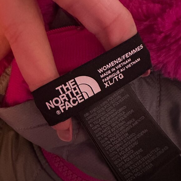 The North Face Mossbud Swirl Reversible Jacket Magenta Grey size XL - Picture 6 of 9